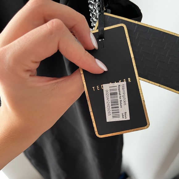 TED BAKER BLACK DRESS - BEADED DESIGN - Picture 3 of 4